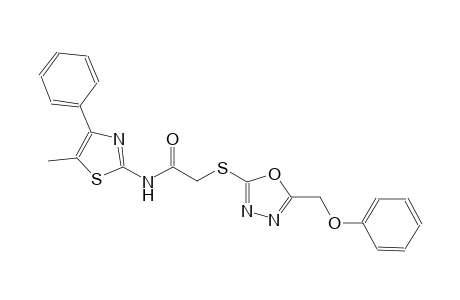N-(5-methyl-4-phenyl-1,3-thiazol-2-yl)-2-{[5-(phenoxymethyl)-1,3,4-oxadiazol-2-yl]sulfanyl}acetamide