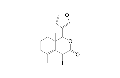 (1RS,4SR,8aRS)-1-(3-furyl)-5,8a-dimethyl-4-iodo-3,4,6,7,8,8a-hexahydro-1H-2-benzopyran-3-one
