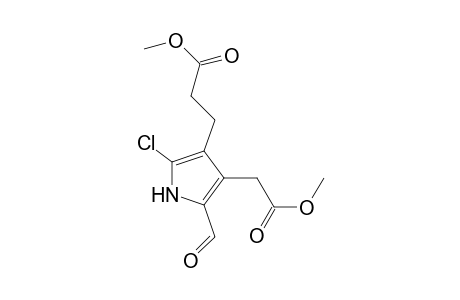 2-Chloro-5-formyl-3-((methoxycarbonyl)ethyl)-4-((methoxycarbonyl)methyl)pyrrole
