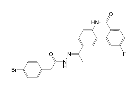 N-(4-{(1E)-N-[(4-bromophenyl)acetyl]ethanehydrazonoyl}phenyl)-4-fluorobenzamide