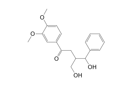 1-Butanone, 1-(3,4-dimethoxyphenyl)-4-hydroxy-3-(hydroxymethyl)-4-phenyl-, [S-(R*,S*)]-