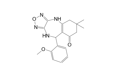 4H-[1,2,5]oxadiazolo[3,4-b][1,4]benzodiazepin-8(5H)-one, 6,7,9,10-tetrahydro-9-(2-methoxyphenyl)-6,6-dimethyl-
