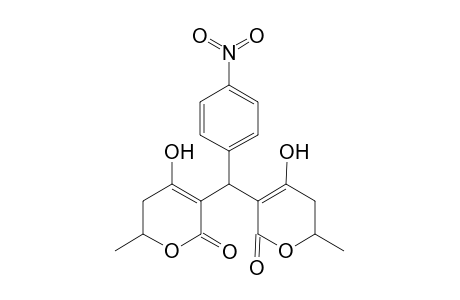 bis(5',6'-Dihydro-4'-hydroxy-6'-methyl-2'-oxo-2H-pyran-3'-yl)[(p-nitrophenyl)methane]