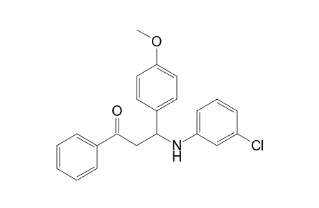 3-(3-chloroanilino)-3-(4-methoxyphenyl)-1-phenyl-1-propanone