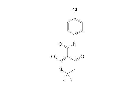4'-CHLORO-1,4,5,6-TETRAHYDRO-2-HYDROXY-6,6-DIMETHYL-4-OXOPYRIDINE-3-CARBOXANILIDE