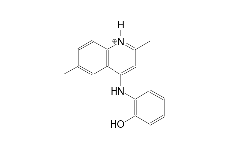 4-(2-hydroxyanilino)-2,6-dimethylquinolinium