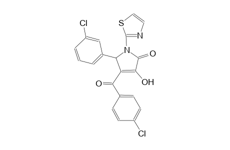 2H-pyrrol-2-one, 4-(4-chlorobenzoyl)-5-(3-chlorophenyl)-1,5-dihydro-3-hydroxy-1-(2-thiazolyl)-