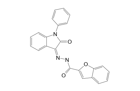 (Z)-N'-(2-OXO-1-PHENYLINDOLIN-3-YLIDENE)-BENZOFURAN-2-CARBHYDRAZIDE