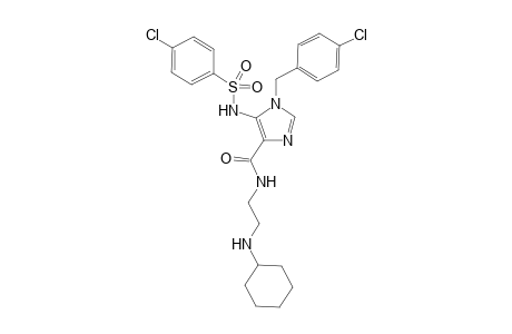 1-(4-Chlorophenylmethyl)-5-(4-chlorophenylsulfonylamino)-1H-imidazole-N-(2-cyclohexylaminoethyl)-4-carboxamide