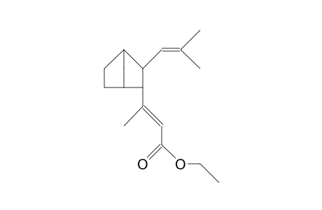 2-(3-Ethoxy-1-methyl-3-oxo-trans-1-propenyl)-3-(2-methyl-propenyl)-bicyclo(2.2.1)heptane