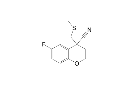 2H-1-Benzopyran-4-carbonitrile, 6-fluoro-3,4-dihydro-4-[(methylthio)methyl]-