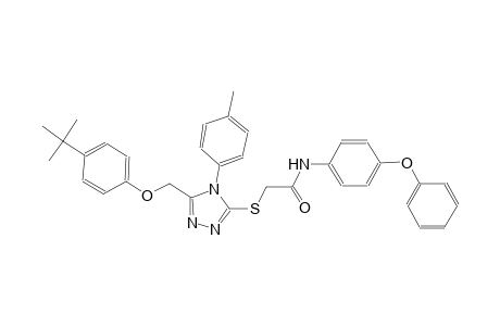 2-{[5-[(4-tert-butylphenoxy)methyl]-4-(4-methylphenyl)-4H-1,2,4-triazol-3-yl]sulfanyl}-N-(4-phenoxyphenyl)acetamide