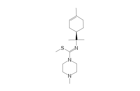 N-[1-(4R)-(4-ISOPROPYL-1-METHYL-CYCLOHEXENYL)]-N'-[2-(N-METHYLPIPERAZYL)]-S-METHYL-THIOUREA