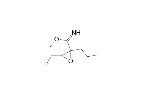 Methyl 2-ethyl-3-n-propyl-3-oxiranecarboximidate