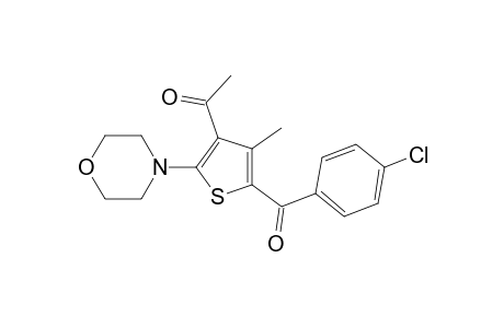 3-Acetyl-5-(4-chlorobenzoyl)-4-methyl-2-(4-morpholinyl)-thiophene