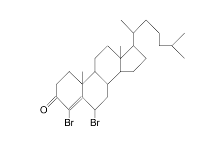 4,6b-Dibromo-cholest-4-en-3-one