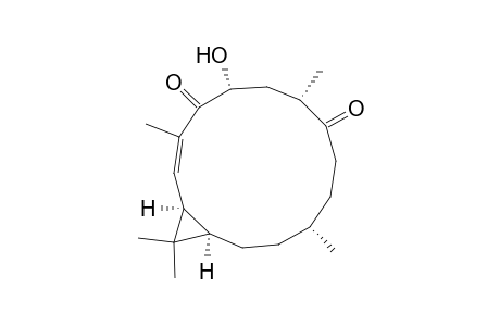 Bicyclo[12.1.0]pentadec-2-ene-4,8-dione, 5-hydroxy-3,7,11,15,15-pentamethyl-, [1S-(1R*,2E,5S*,7R*,11S*,14S*)]-
