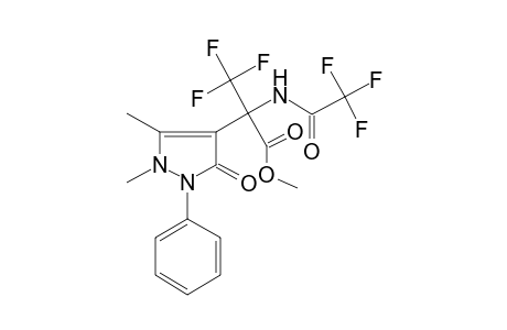 2-(1,5-dimethyl-3-oxo-2-phenyl-4-pyrazolyl)-3,3,3-trifluoro-2-[(2,2,2-trifluoro-1-oxoethyl)amino]propanoic acid methyl ester