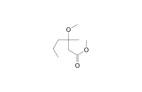 Hexanoic acid, 3-methoxy-3-methyl-, methyl ester