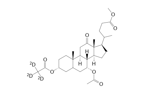 Cholan-24-oic acid, 7-(acetyloxy)-3-(acetyl-D3-oxy)-12-oxo-, methyl ester, (3.alpha.,5.beta.,7.alpha.)-