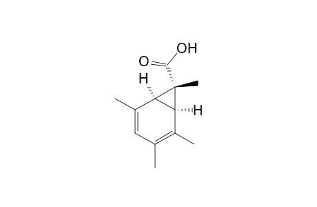 Bicyclo[4.1.0]hepta-2,4-diene-7-carboxylic acid, 2,3,5,7-tetramethyl-, (1.alpha.,6.alpha.,7.alpha.)-