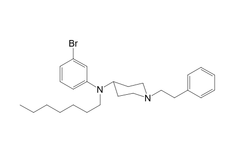 N-(3-Bromophenyl)-N-heptyl-1-(2-phenylethyl)piperidin-4-amine