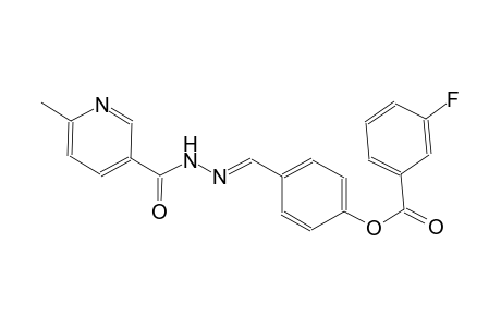 3-pyridinecarboxylic acid, 6-methyl-, 2-[(E)-[4-[(3-fluorobenzoyl)oxy]phenyl]methylidene]hydrazide