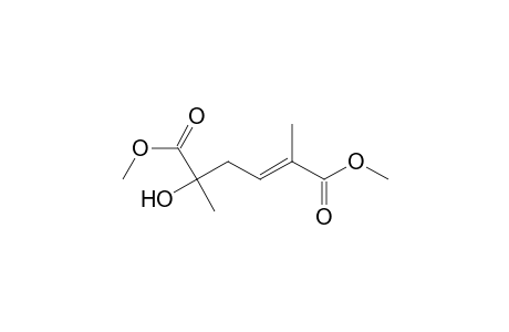 2-Hexenedioic acid, 5-hydroxy-2,5-dimethyl-, dimethyl ester, (E)-