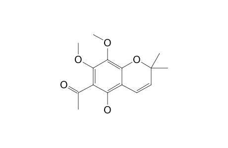 LEPTONOL;5-HYDROXYL-6-ACETYL-7,8-DIMETHOXY-2,2-DIMETHYL-2H-[1]-BENZOPYRAN