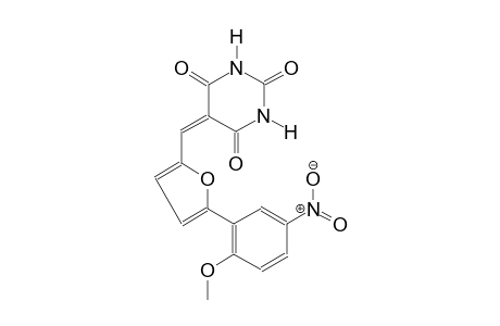 5-{[5-(2-methoxy-5-nitrophenyl)-2-furyl]methylene}-2,4,6(1H,3H,5H)-pyrimidinetrione