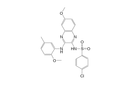 benzenesulfonamide, 4-chloro-N-[6-methoxy-3-[(2-methoxy-5-methylphenyl)amino]-2-quinoxalinyl]-