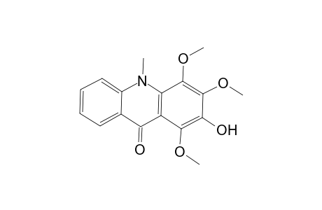 9-Acridanone, 2-hydroxy-1,3,4-trimethoxy-10-methyl-