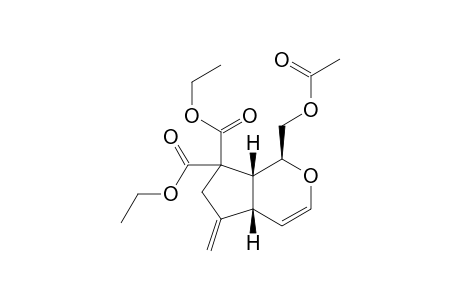(1S,4aS,7aR)-1-(acetoxymethyl)-5-methylene-1,4a,6,7a-tetrahydrocyclopenta[c]pyran-7,7-dicarboxylic acid diethyl ester