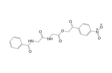 acetic acid, [[(benzoylamino)acetyl]amino]-, 2-(4-nitrophenyl)-2-oxoethyl ester