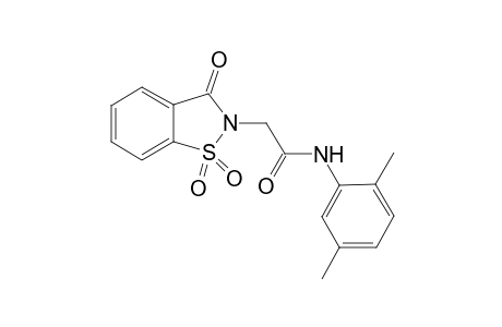 2-[N-(2,5-Dimethylphenyl)acetamido]-1,2-benzisothiazol-3(2H)-one-1,1-dioxide