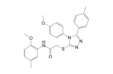 N-(2-methoxy-5-methylphenyl)-2-{[4-(4-methoxyphenyl)-5-(4-methylphenyl)-4H-1,2,4-triazol-3-yl]sulfanyl}acetamide