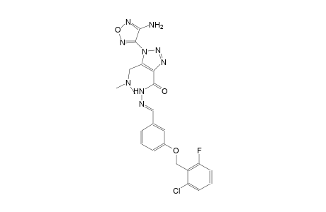 1-(4-amino-1,2,5-oxadiazol-3-yl)-N'-((E)-{3-[(2-chloro-6-fluorobenzyl)oxy]phenyl}methylidene)-5-[(dimethylamino)methyl]-1H-1,2,3-triazole-4-carbohydrazide