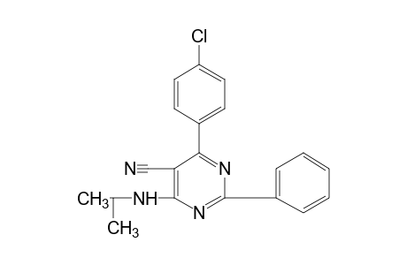 4-(p-CHLOROPHENYL)-6-(ISOPROPYLAMINO)-2-PHENYL-5-PYRIMIDINE-CARBONITRILE