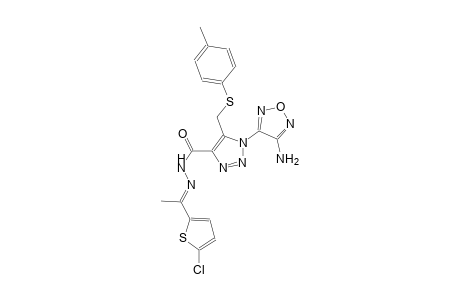 1-(4-amino-1,2,5-oxadiazol-3-yl)-N'-[(E)-1-(5-chloro-2-thienyl)ethylidene]-5-{[(4-methylphenyl)sulfanyl]methyl}-1H-1,2,3-triazole-4-carbohydrazide