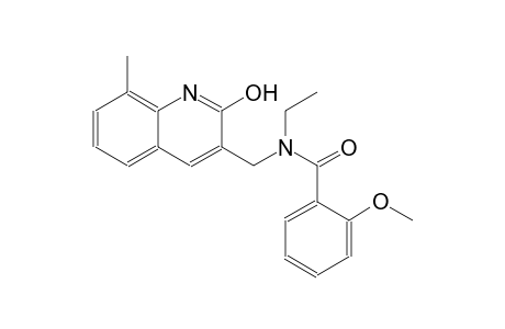 N-ethyl-N-[(2-hydroxy-8-methyl-3-quinolinyl)methyl]-2-methoxybenzamide