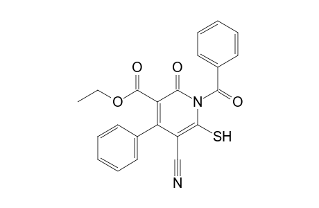 1-Benzoyl-5-cyano-6-mercapto-2-oxo-4-phenyl-1,2-dihydro-pyridine-3-carboxylic acid ethyl ester