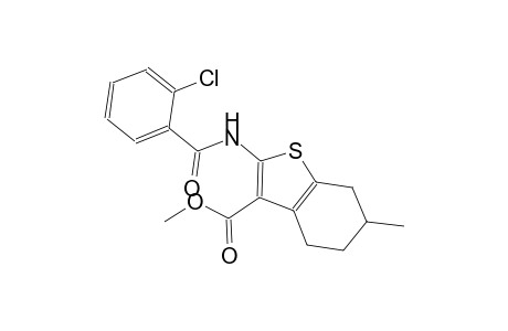 methyl 2-[(2-chlorobenzoyl)amino]-6-methyl-4,5,6,7-tetrahydro-1-benzothiophene-3-carboxylate