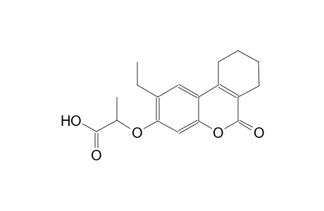 propanoic acid, 2-[(2-ethyl-7,8,9,10-tetrahydro-6-oxo-6H-dibenzo[b,d]pyran-3-yl)oxy]-