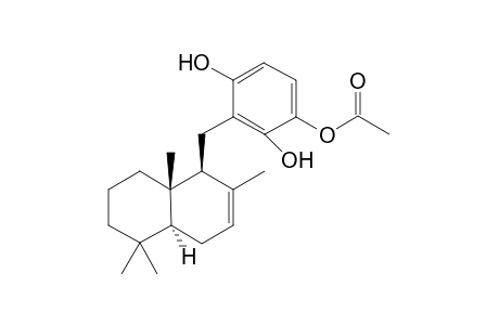(1S,4aS,8aS)-2,5,5,8a-Tetramethyl-1-[2',6'-dihydroxy-5'-acetoxybenzyl]-1,4,5,6,7,8,9,10-octahydronaphthalene