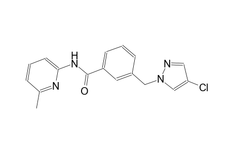 3-[(4-chloro-1H-pyrazol-1-yl)methyl]-N-(6-methyl-2-pyridinyl)benzamide