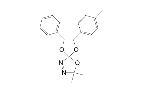 5,5-Dimethyl-2-benzyloxy-2-[(p-tolyl)methoxy]-1,3,4-oxadiazoline