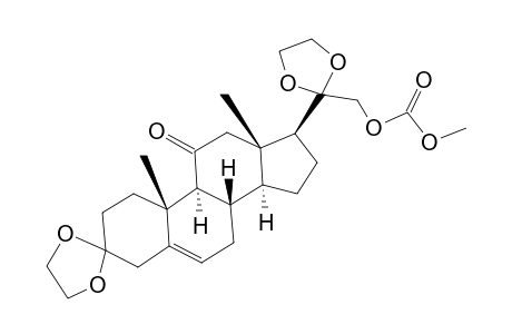 21-Hydroxypregn-5-ene-3,11,20-trione, cyclic 3,20-bis(ethylene acetal), methyl carbonate