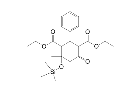 Diethyl 4-hydroxy-4-methyl-6-oxo-2-phenyl-1,3-cyclohexanedicarboxylate tms