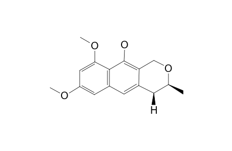 (3S)-7,9-dimethoxy-3-methyl-3,4-dihydro-1H-benzo[g]isochromen-10-ol