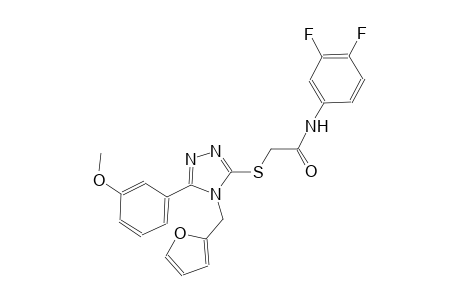 N-(3,4-difluorophenyl)-2-{[4-(2-furylmethyl)-5-(3-methoxyphenyl)-4H-1,2,4-triazol-3-yl]sulfanyl}acetamide